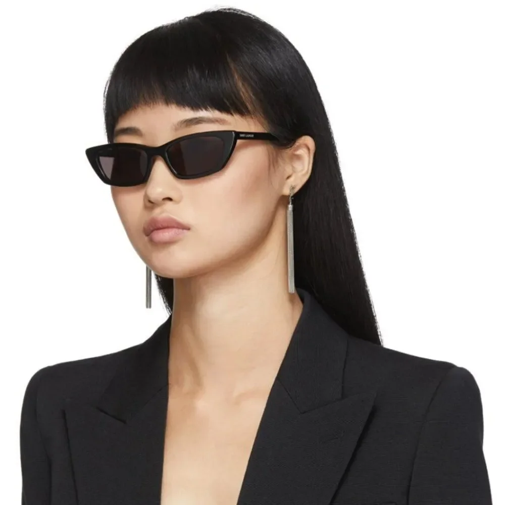 NEW Saint Laurent SL277 009 Black Cat Eye Women Sunglasses